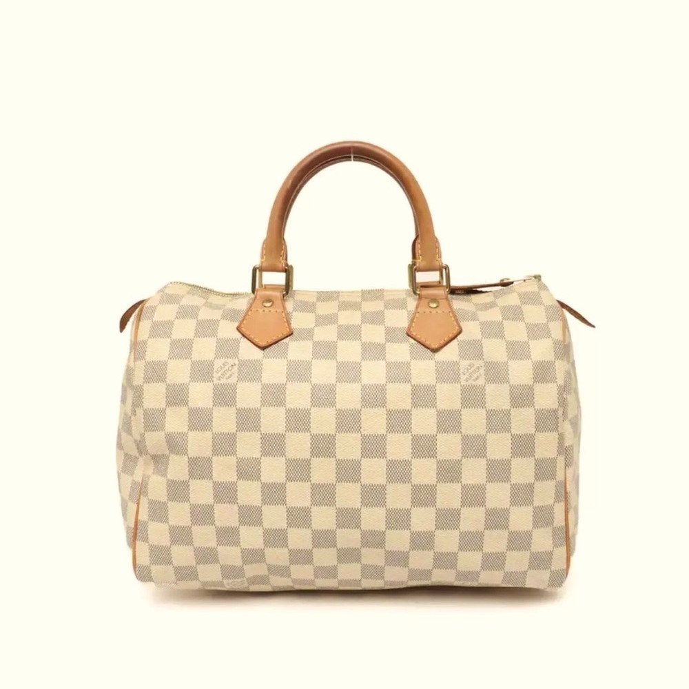 Louis Vuitton Speedy 30 White Damier Bag